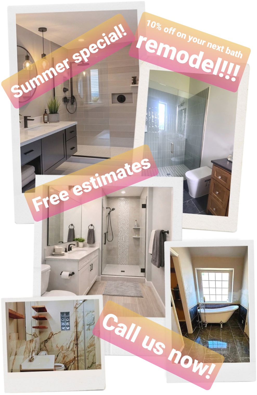 We are offering 15% off on all bath transformations